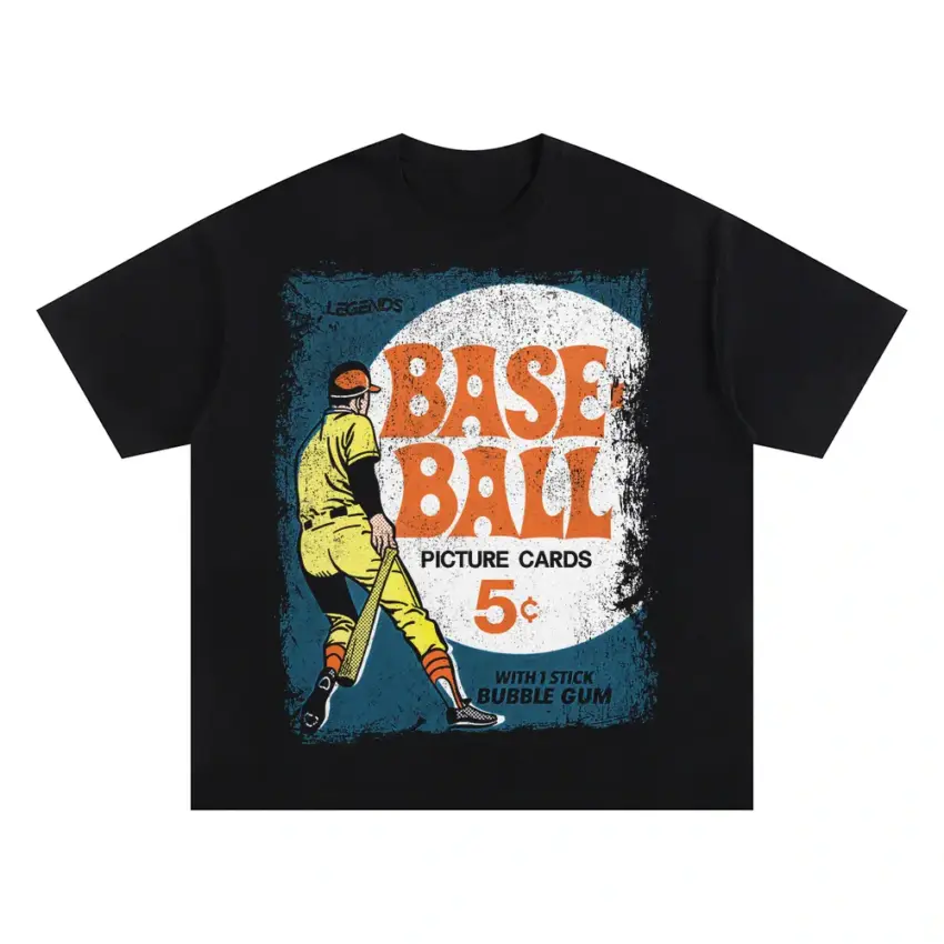 Five Cent Picture Card Power Oversized Black Graphic Tee