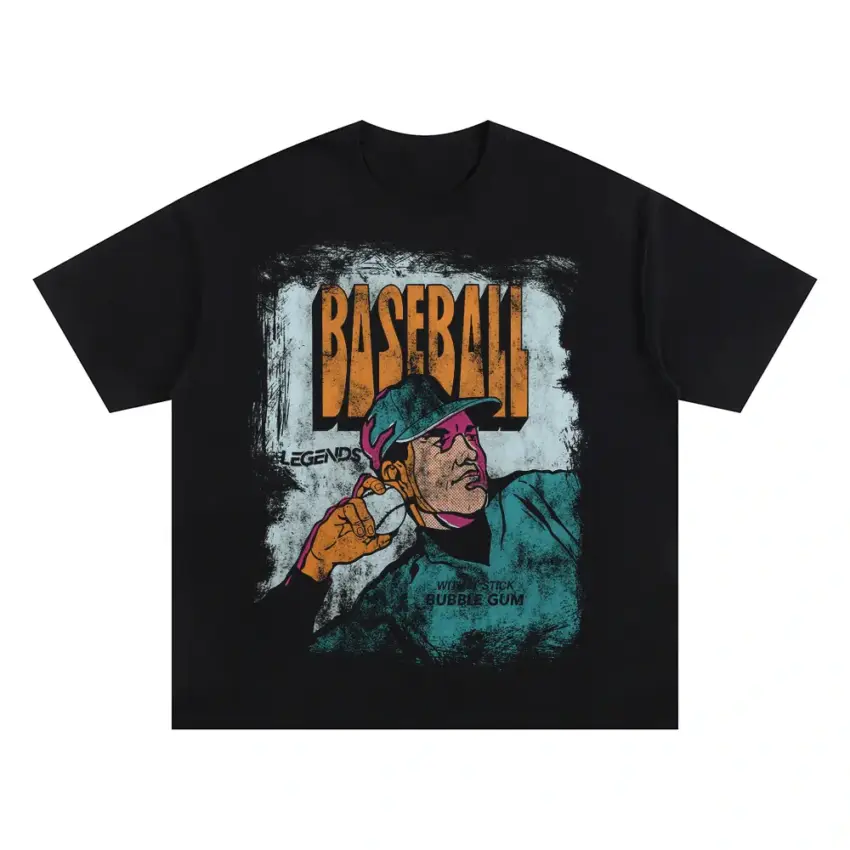 Vintage Athletics Legend Oversized Black Graphic Tee