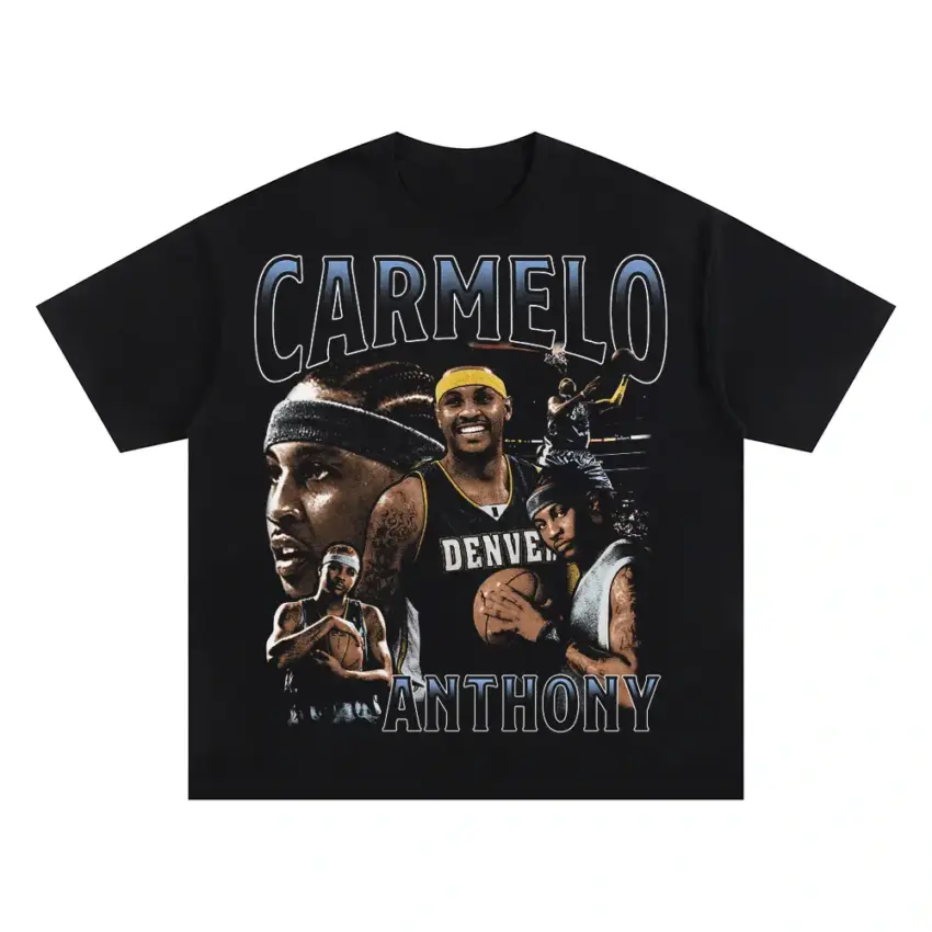 Carmelo Anthony The Art Of Melo Oversized Black Graphic Tee