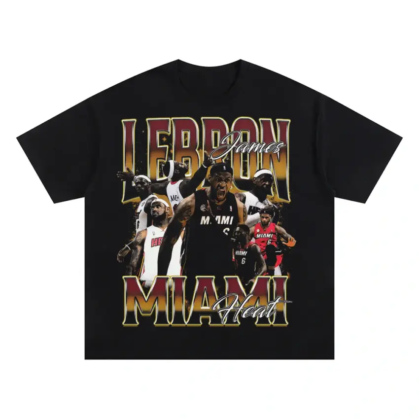 LeBron James The Miami Heat Years Oversized Black Graphic Tee