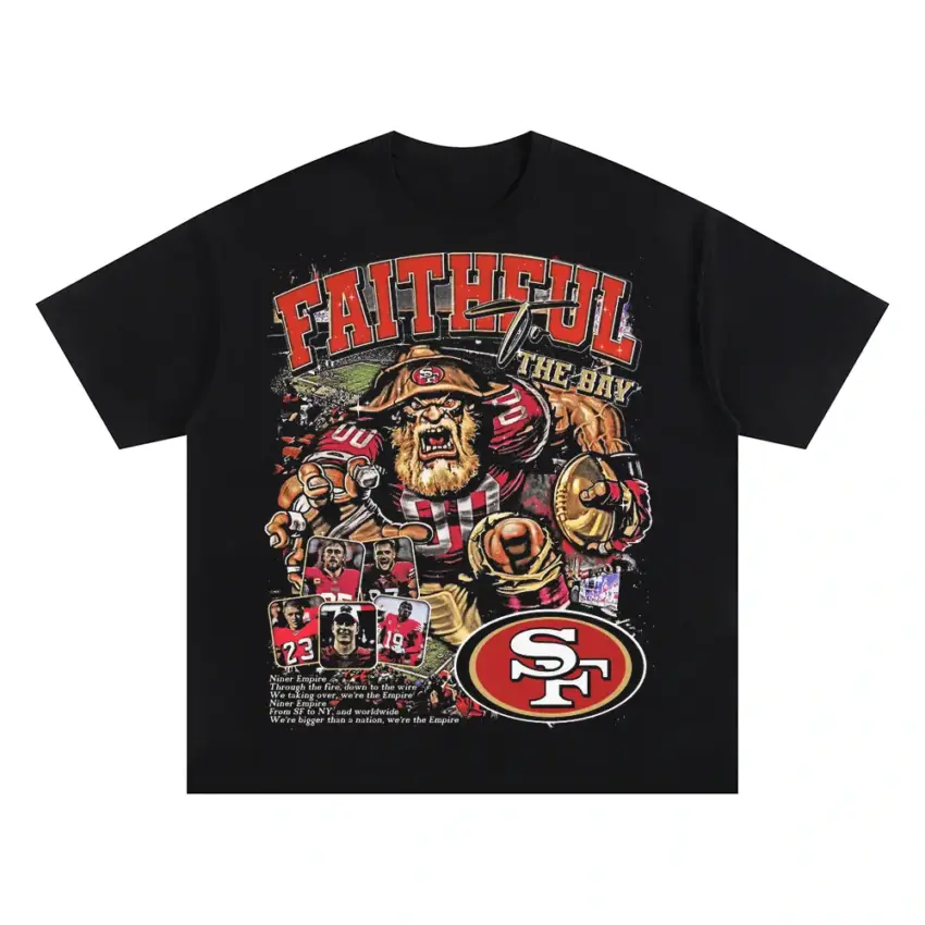 Gold Rush Glory Oversized Black Graphic Tee