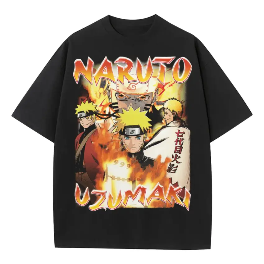 Sage Of Six Paths Mode Heavyweight Oversized Black Graphic Tee