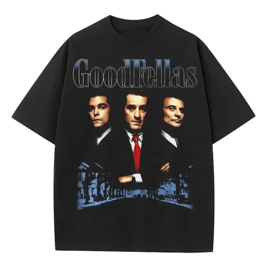 Goodfellas Tribute Heavyweight Oversized Black Graphic Tee