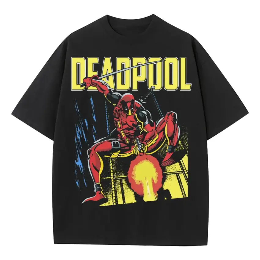 Fourth Wall Fiesta Heavyweight Oversized Black Graphic Tee