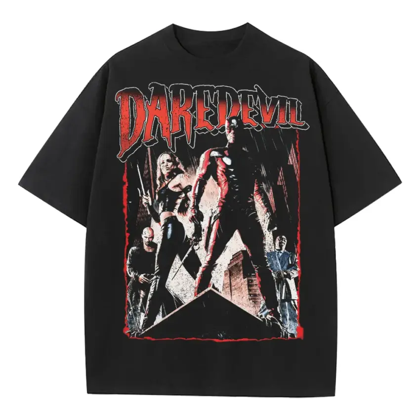 The Devil Of Hell's Kitchen Heavyweight Oversized Black Graphic Tee