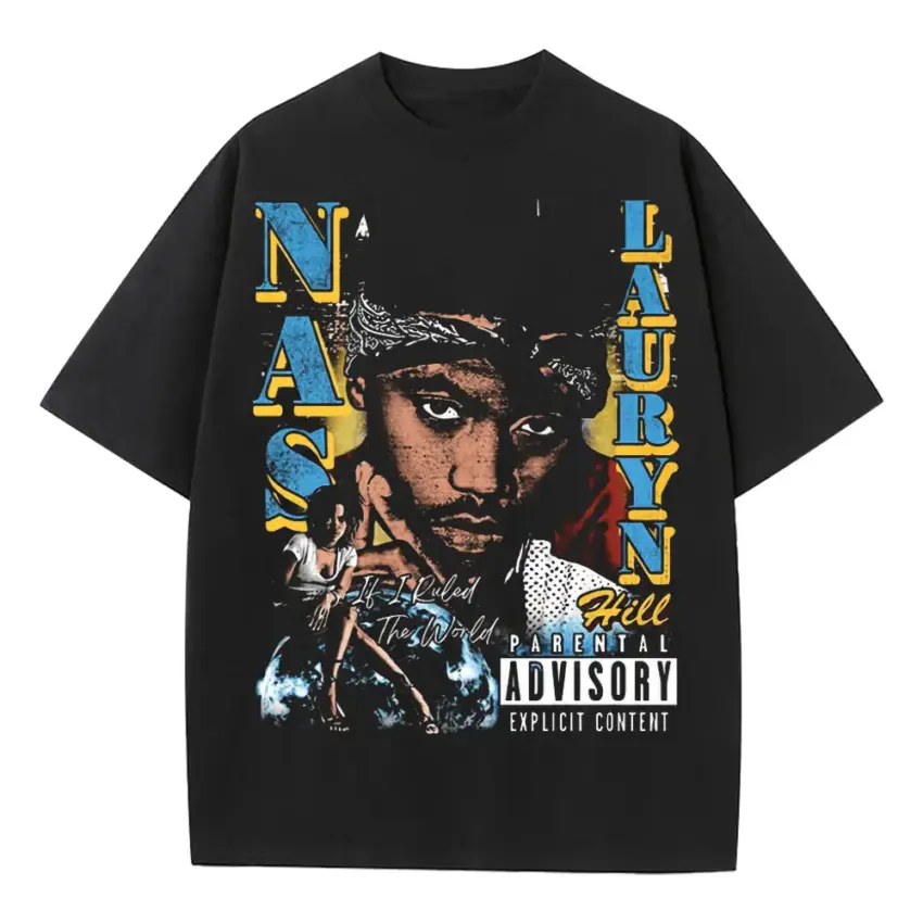 2Pac Apocalypse Now Heavyweight Oversized Black Graphic Tee