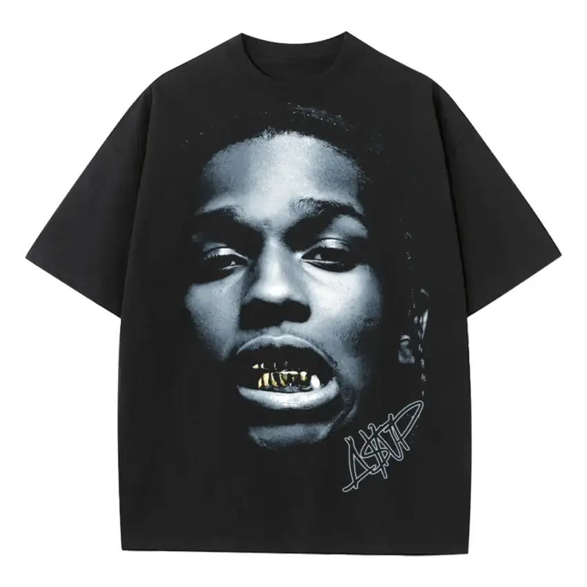 ASAP Forever Heavyweight Oversized Black Graphic Tee