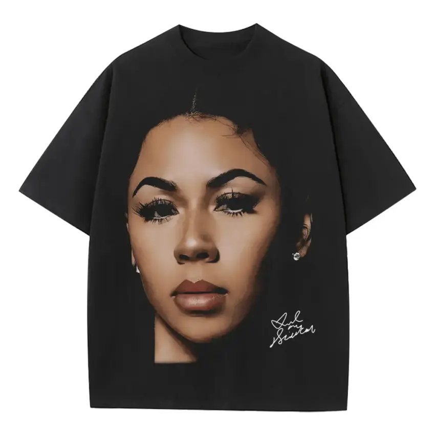 Aaliyah One In A Million Heavyweight Oversized Black Graphic Tee