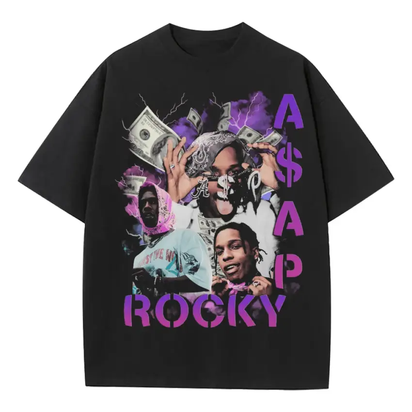 ASAP Rocky Vibrance Heavyweight Oversized Black Graphic Tee