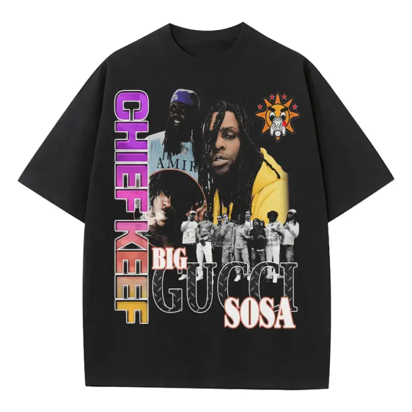 Big Gucci Sosa Heavyweight Oversized Black Graphic Tee
