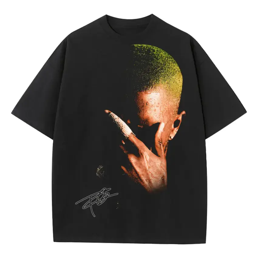 Blonde Vision Heavyweight Oversized Black Graphic Tee