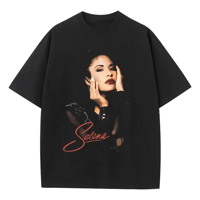 Como La Flor Heavyweight Oversized Black Graphic Tee