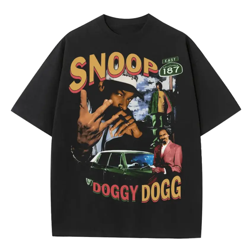 Doggystyle Era Vibe 2 Heavyweight Oversized Black Graphic Tee