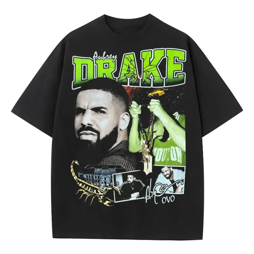 Drake Certified Lover Boy Era Heavyweight Oversized Black Graphic Tee