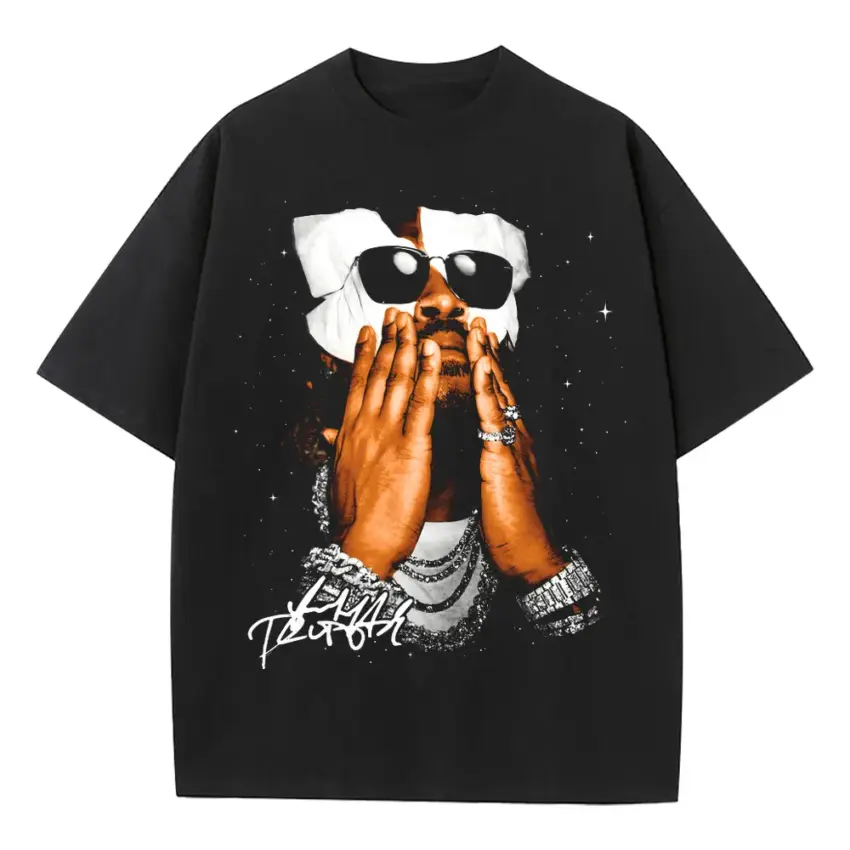 Drip Or Drown Heavyweight Oversized Black Graphic Tee