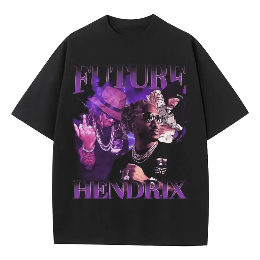 Future Hndrxx Voodoo Heavyweight Oversized Black Graphic Tee