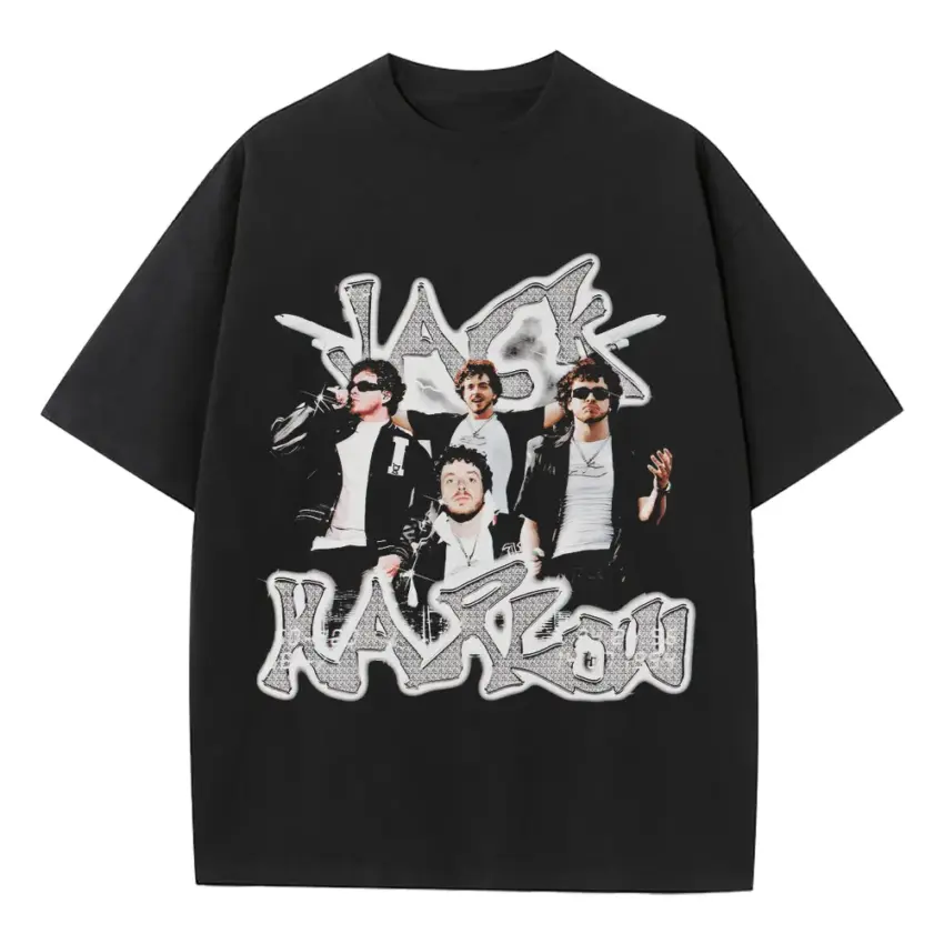 Jack Harlow Come Home Heavyweight Oversized Black Graphic Tee