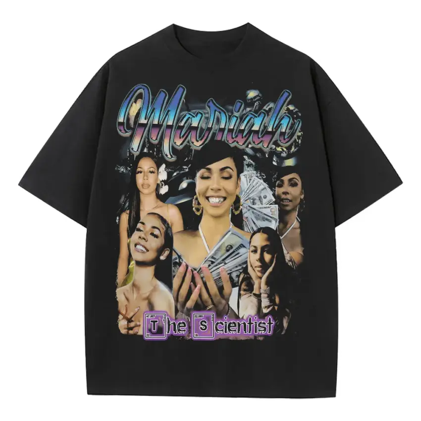 Life Of A Famous Family Heavyweight Oversized Black Graphic Tee