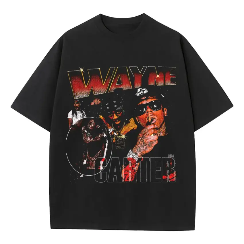 Lil Wayne Tha Carter Heavyweight Oversized Black Graphic Tee