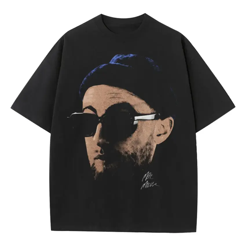 Mac Miller Self Care Heavyweight Oversized Black Graphic Tee