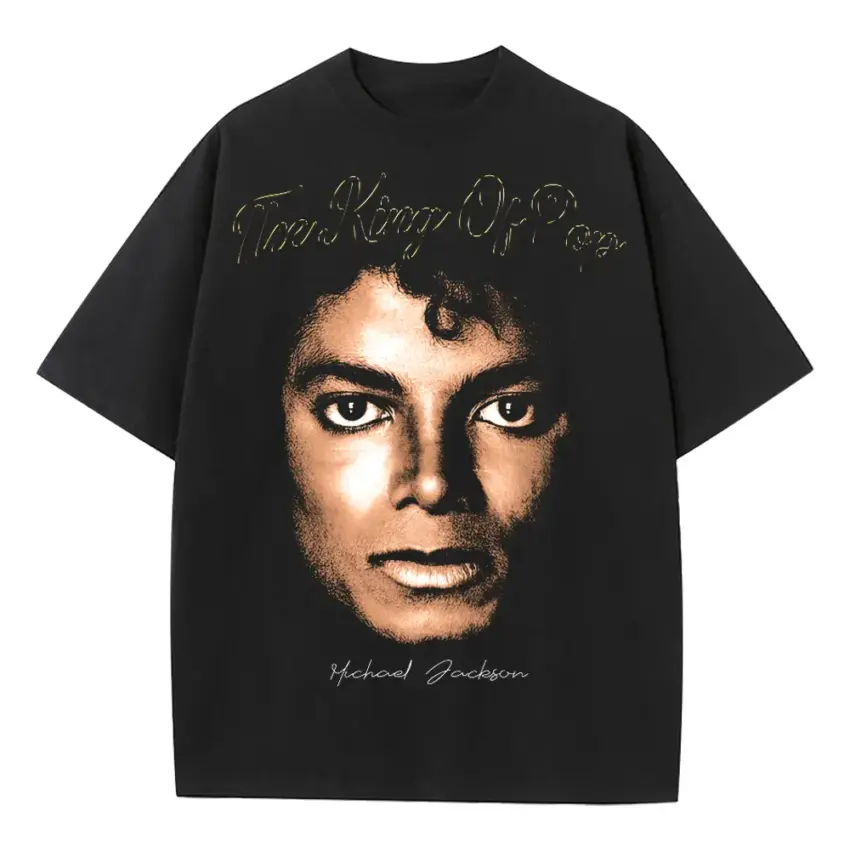 Man In The Mirror Heavyweight Oversized Black Graphic Tee
