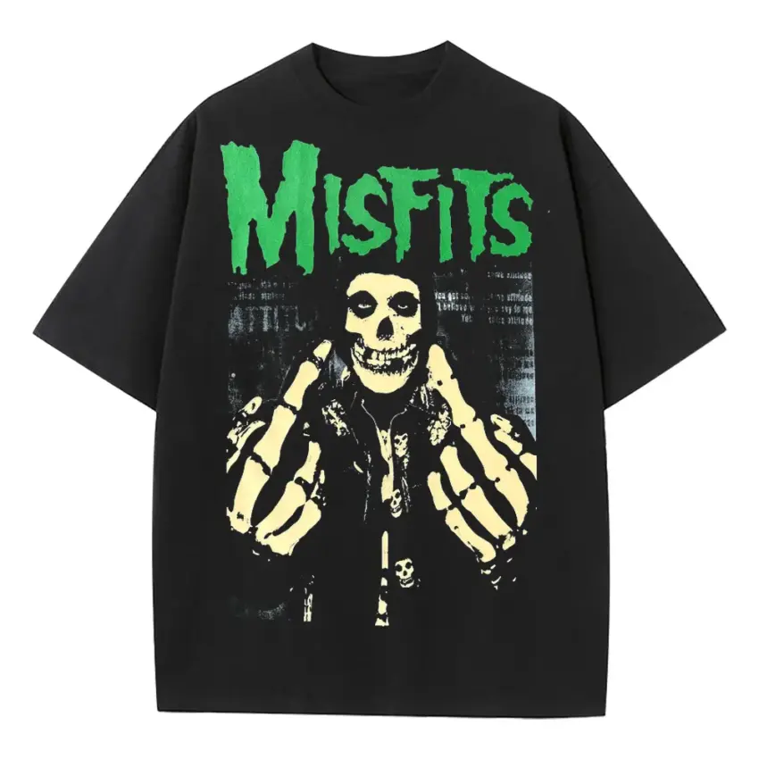 Misfits Fiend Club Heavyweight Oversized Black Graphic Tee