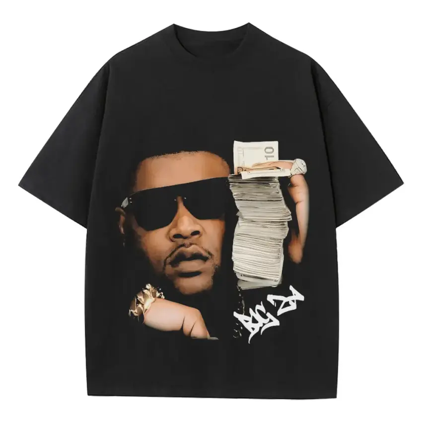 Moneybagg Yo Federal Heavyweight Oversized Black Graphic Tee