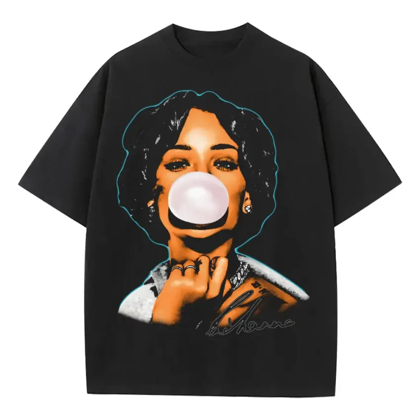 Munch Feeling U Heavyweight Oversized Black Graphic Tee