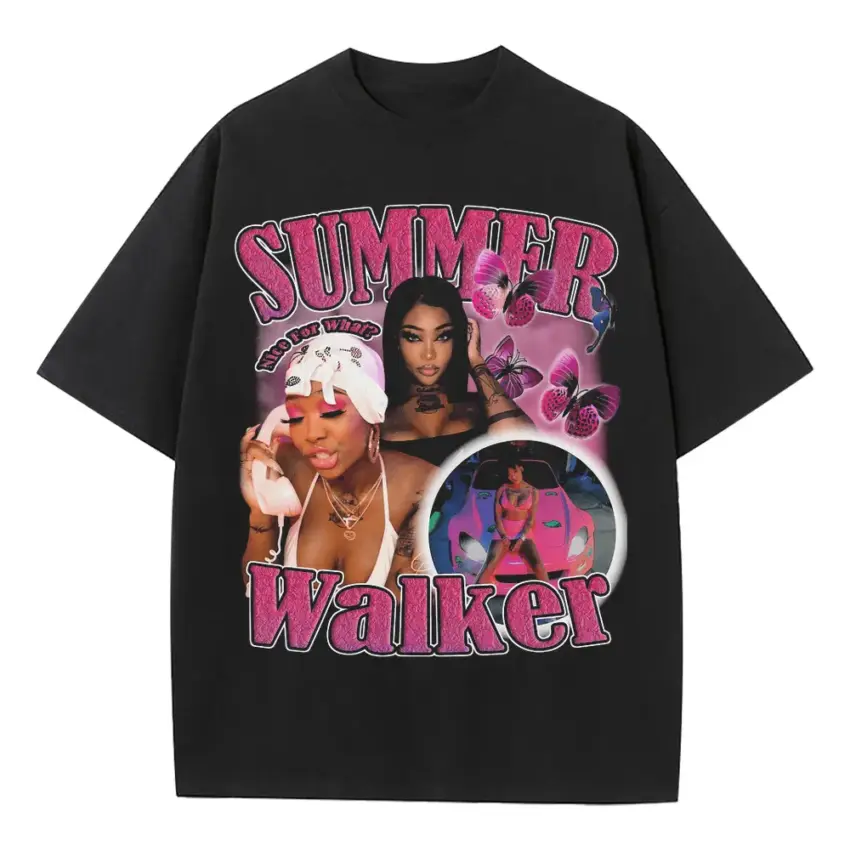 Summer Walker Over It Heavyweight Oversized Black Graphic Tee