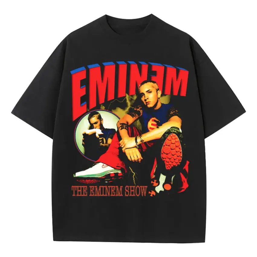 The Eminem Show Heavyweight Oversized Black Graphic Tee