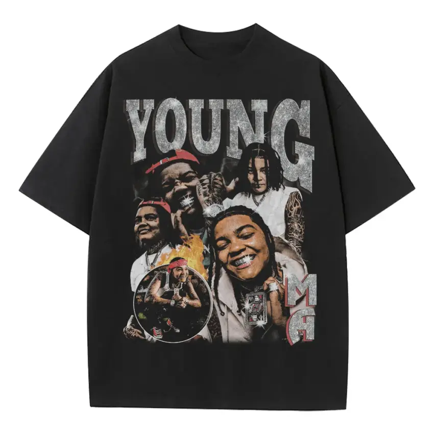 Young Thug Slime Season Heavyweight Oversized Black Graphic Tee
