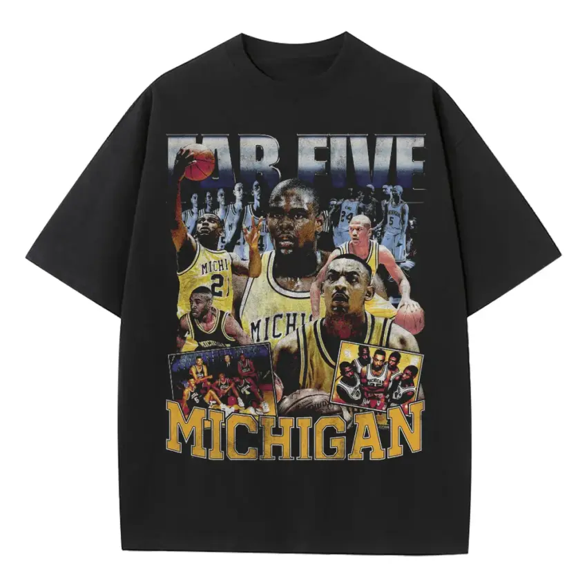 Hail To The Victors Heavyweight Oversized Black Graphic Tee