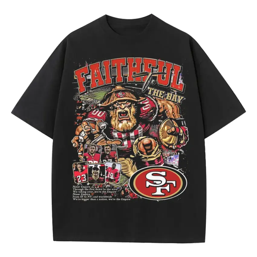 Gold Rush Glory Heavyweight Oversized Black Graphic Tee