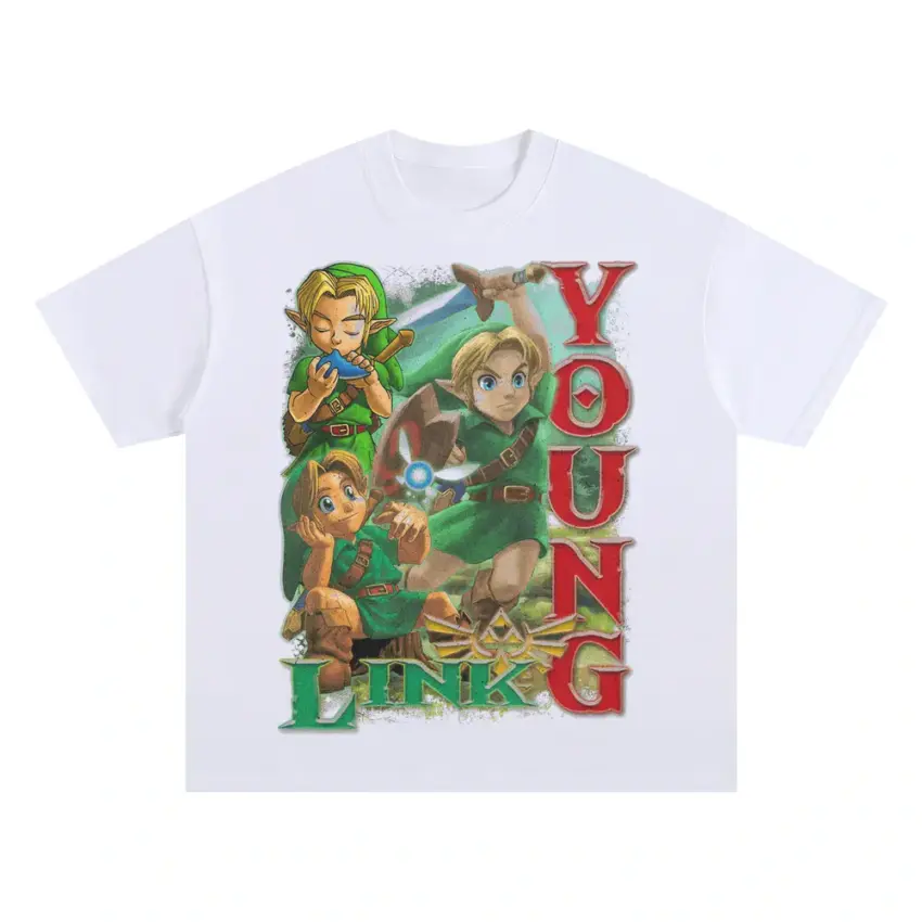 Hero Of Time Legacy Oversized White Graphic Tee