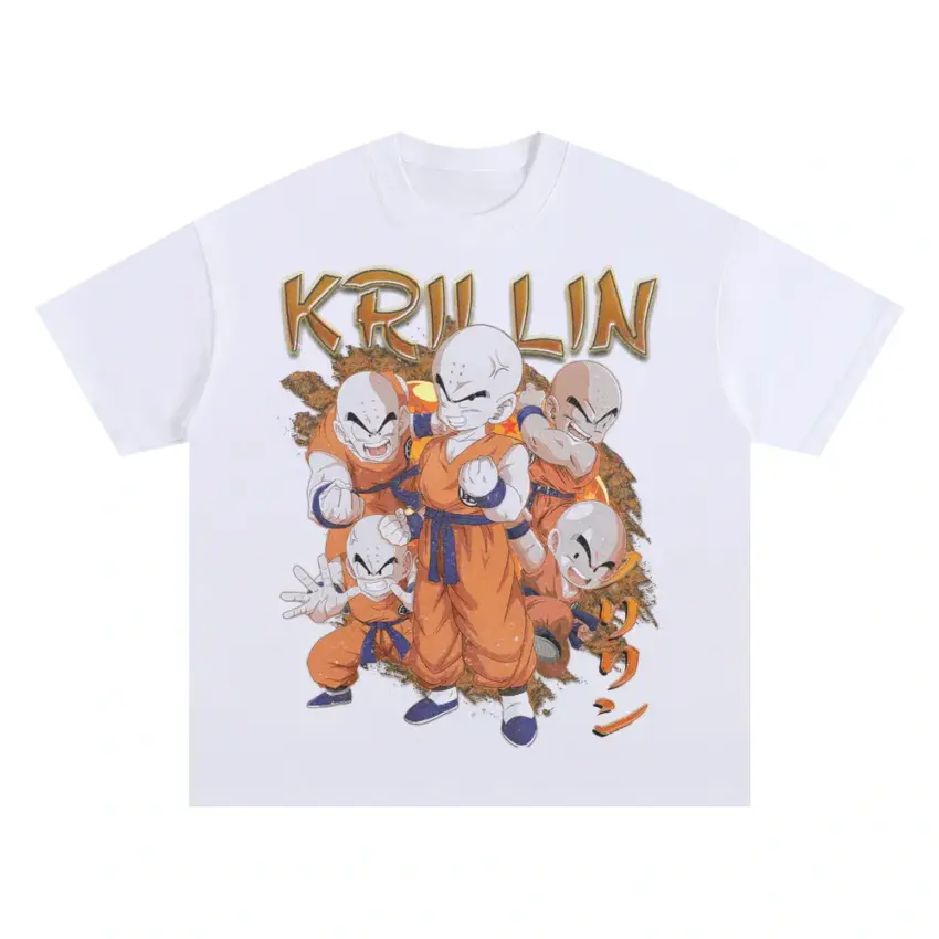 Earths Strongest Monk Oversized White Graphic Tee