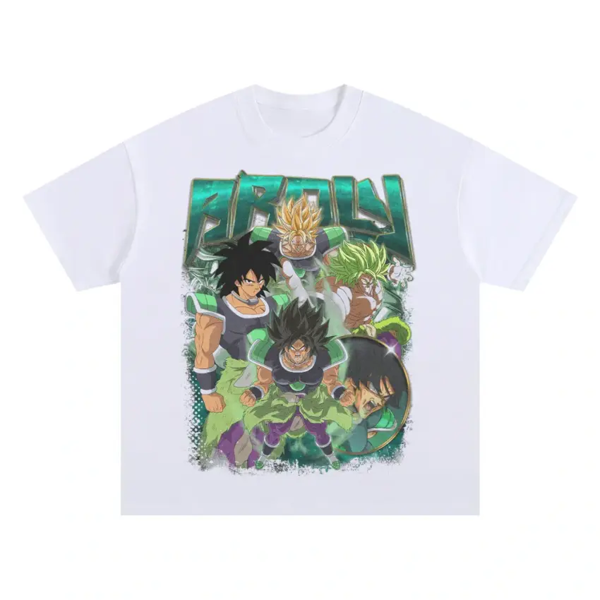 Legendary Saiyan Showdown Oversized White Graphic Tee