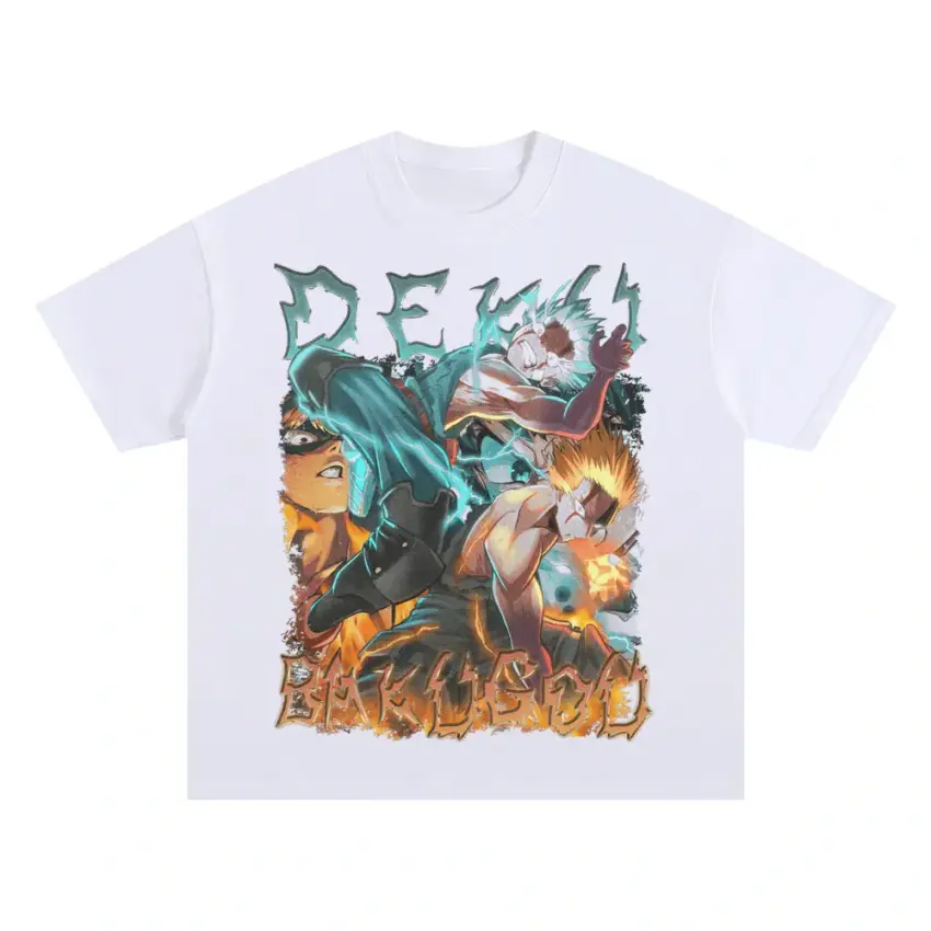 Symbol Of Peace Deku Oversized White Graphic Tee