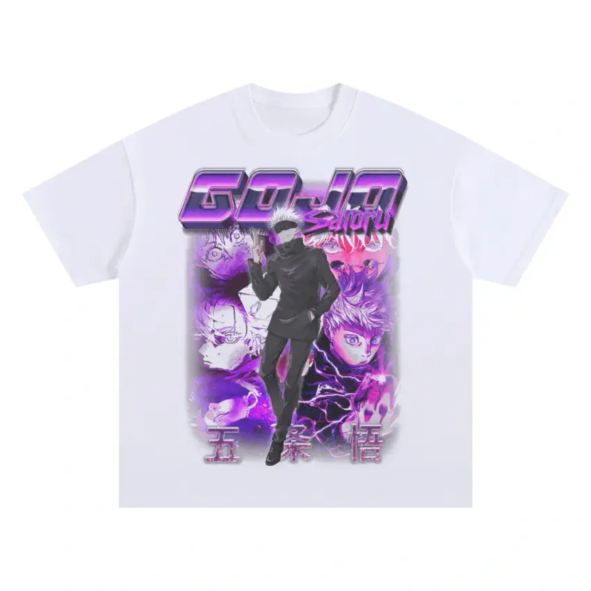 Unlimited Void Domain Oversized White Graphic Tee