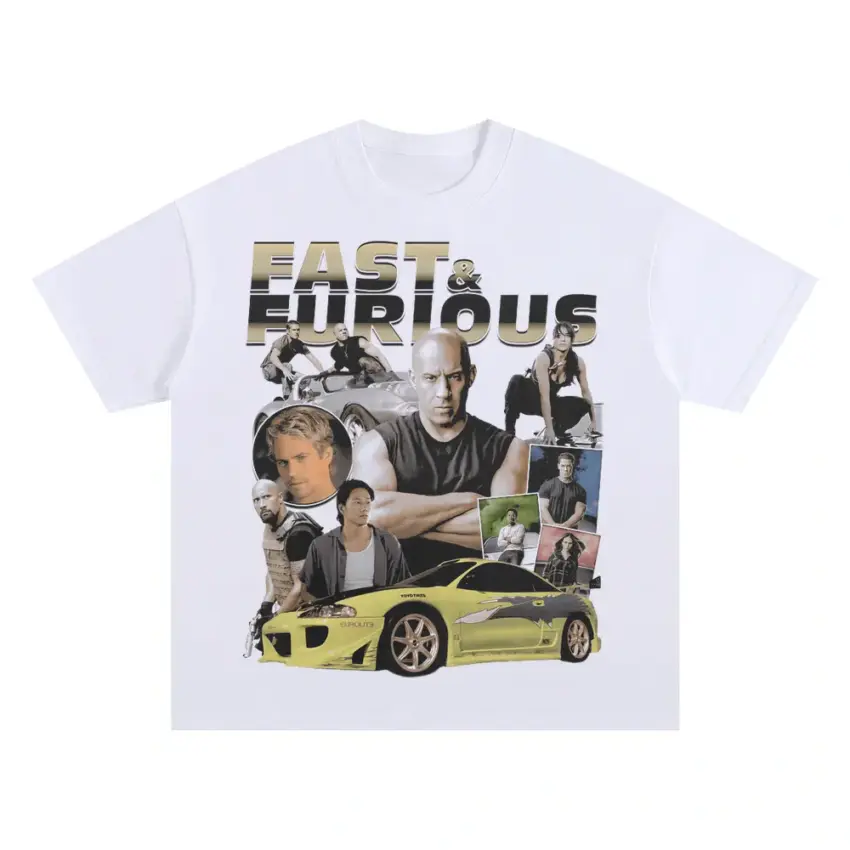 Fast And Furious Legacy Oversized White Graphic Tee