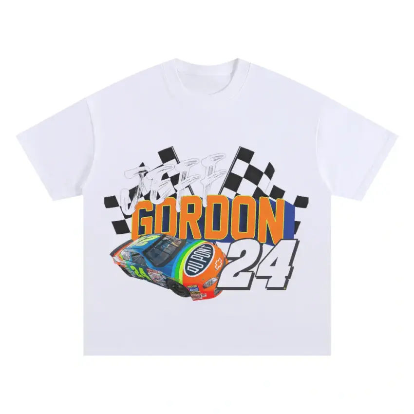 Gordon Checkered Legacy Oversized White Graphic Tee