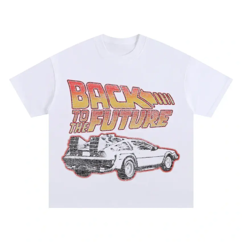 Roads Where We're Going Oversized White Graphic Tee