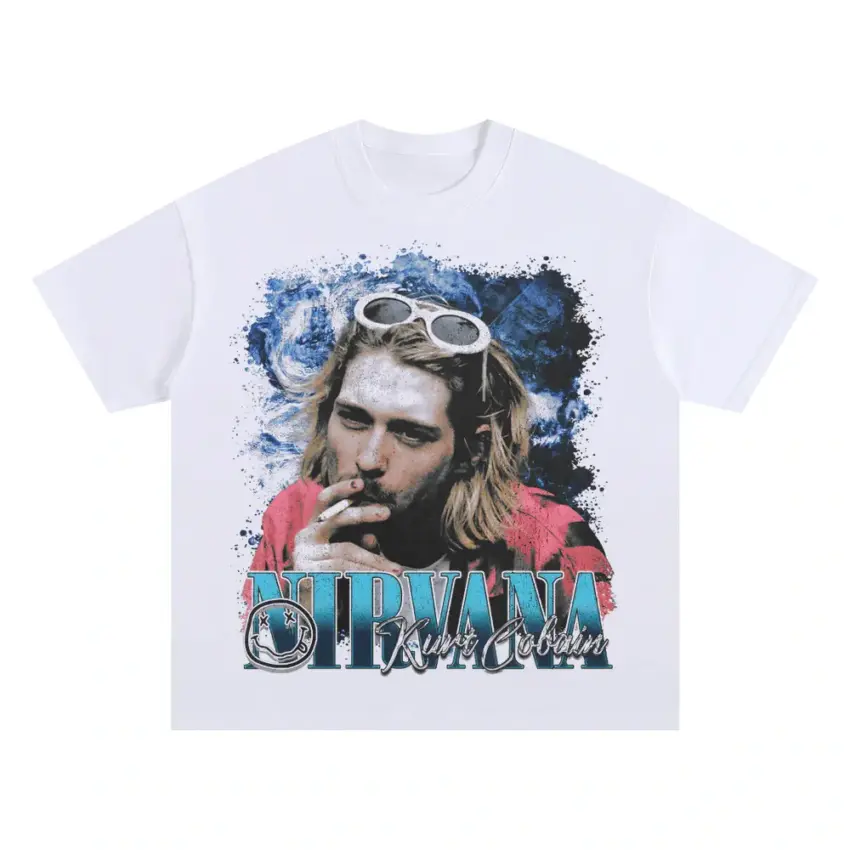 Come As You Are Oversized White Graphic Tee