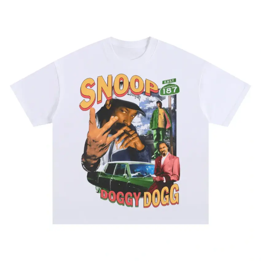 Doggystyle Era Vibe Oversized White Graphic Tee