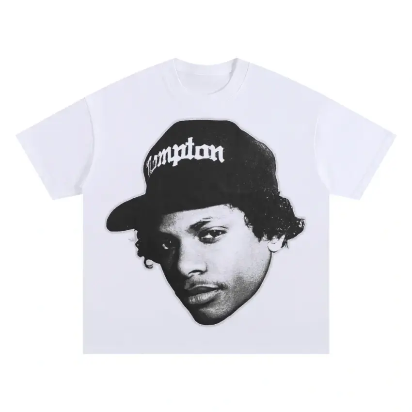 Compton Legend Oversized White Graphic Tee