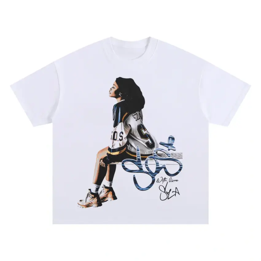 Ctrl Queen Oversized White Graphic Tee