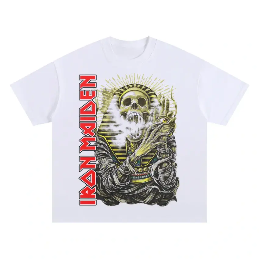 Hallowed Be Thy Name Oversized White Graphic Tee