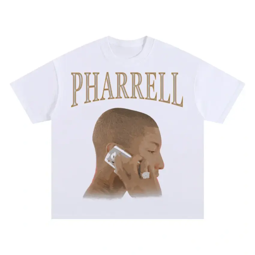 Happy Frequency Oversized White Graphic Tee