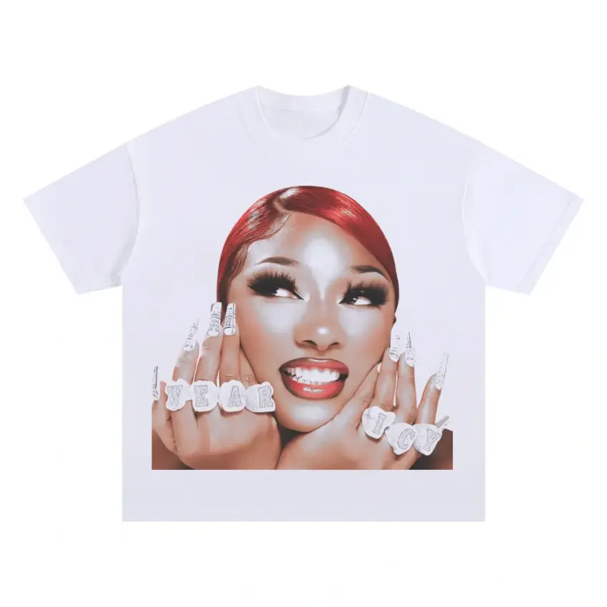 Hot Girl Meg Oversized White Graphic Tee