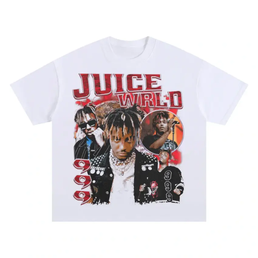 Juice WRLD 999 Club Oversized White Graphic Tee