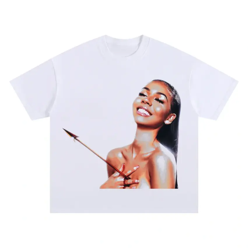 Icy Girl Oversized White Graphic Tee
